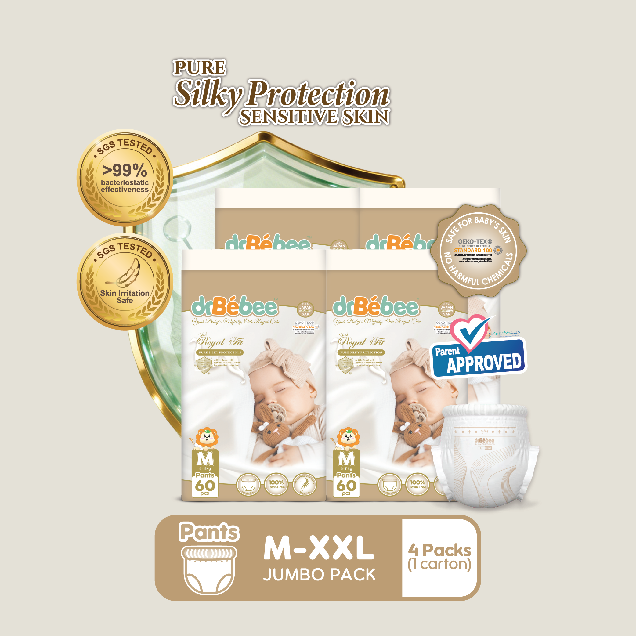drBébee™ Royal Fit Pants Diapers Carton Pack