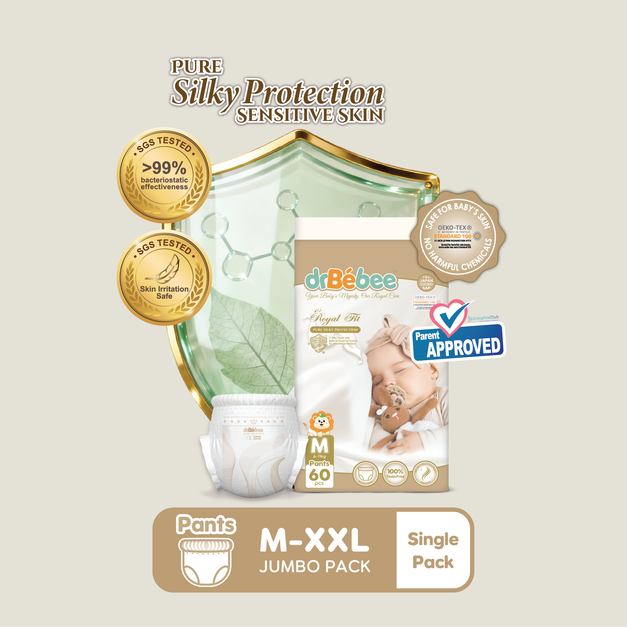 drBébee™ Royal Fit Pants Diapers Single Pack