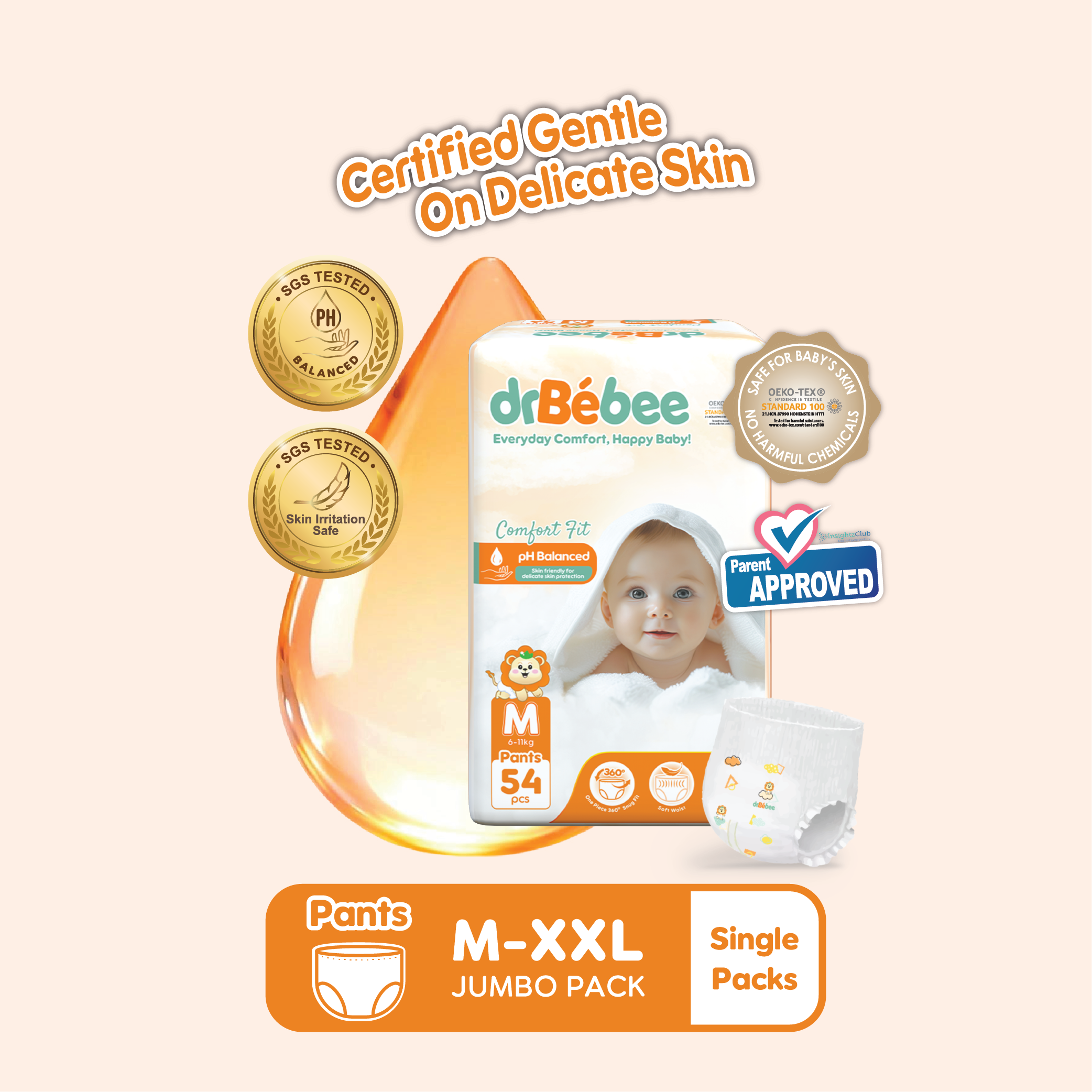 drBébee™ Comfort Fit Pants Diapers Single Pack
