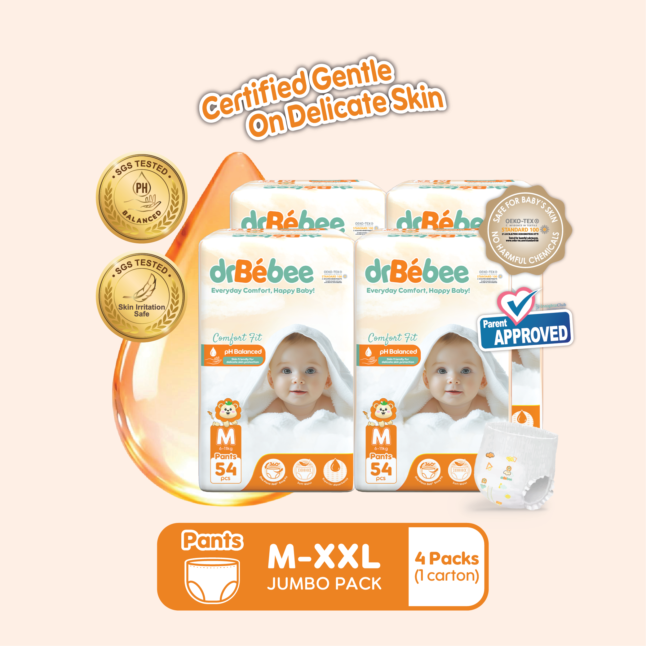 drBébee™ Comfort Fit Pants Diapers Carton Pack
